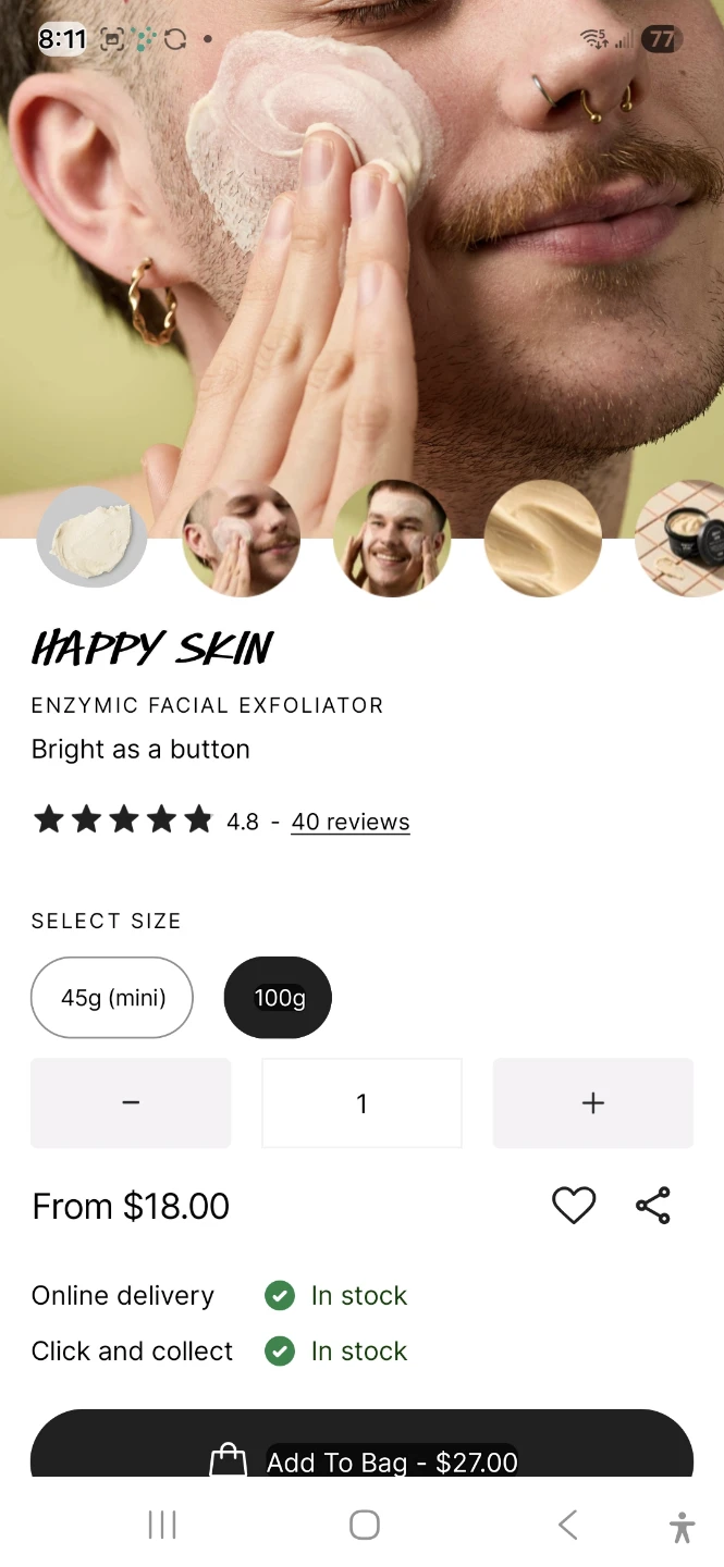 Happy Skin Enzymic Facial Exfoliator 100g