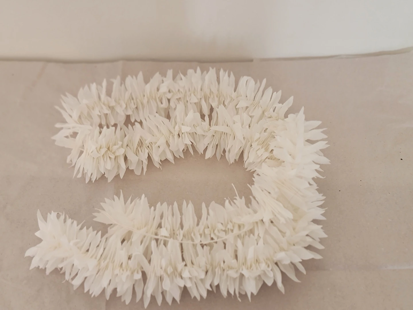 ( Gajra) White Flower Lei Garland