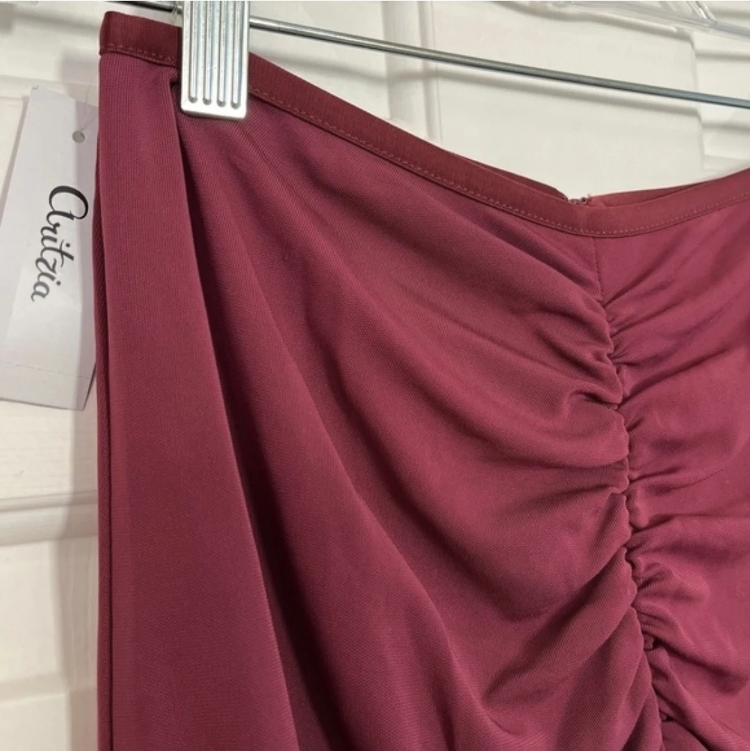 Aritzia Ruched Cordovan Skirt Size S/P - photo 5