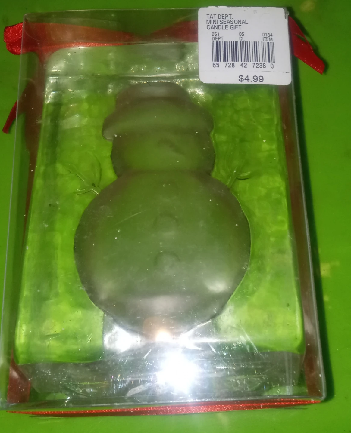 Snowman Shaped Candle Gift