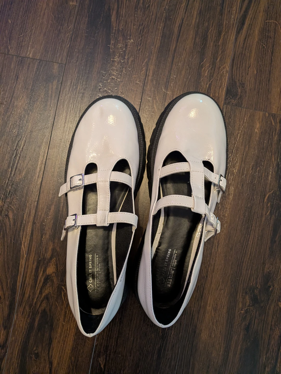 Call It Spring White Patent Mary Jane Shoes