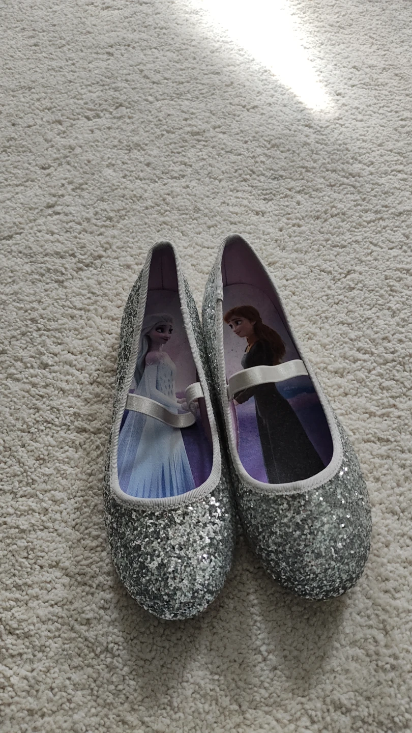Disney Frozen Elsa & Anna Glitter Ballet Flats - EUR 34 / US 2.5