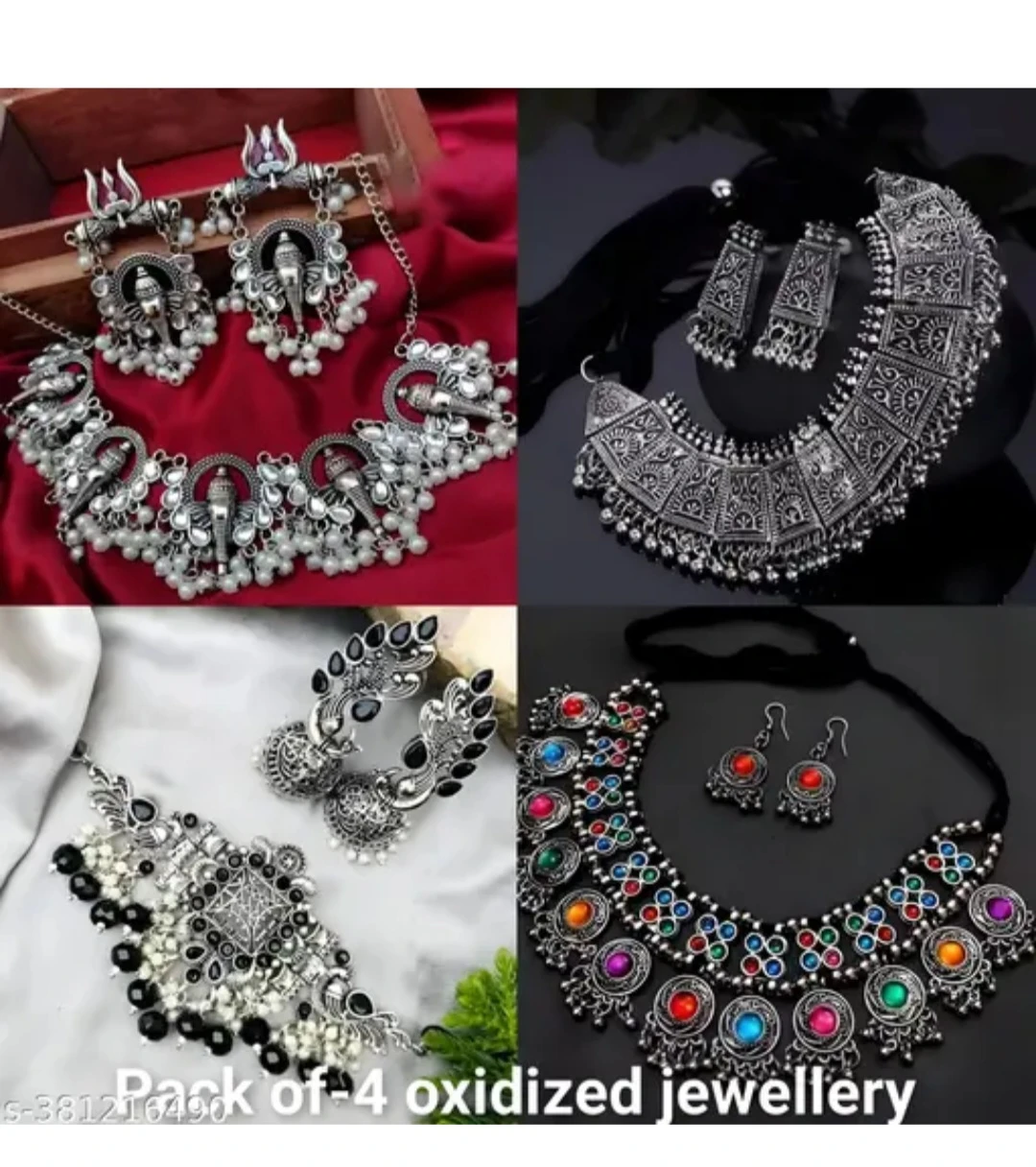 Pack of 4 Oxidized Jewellery Sets