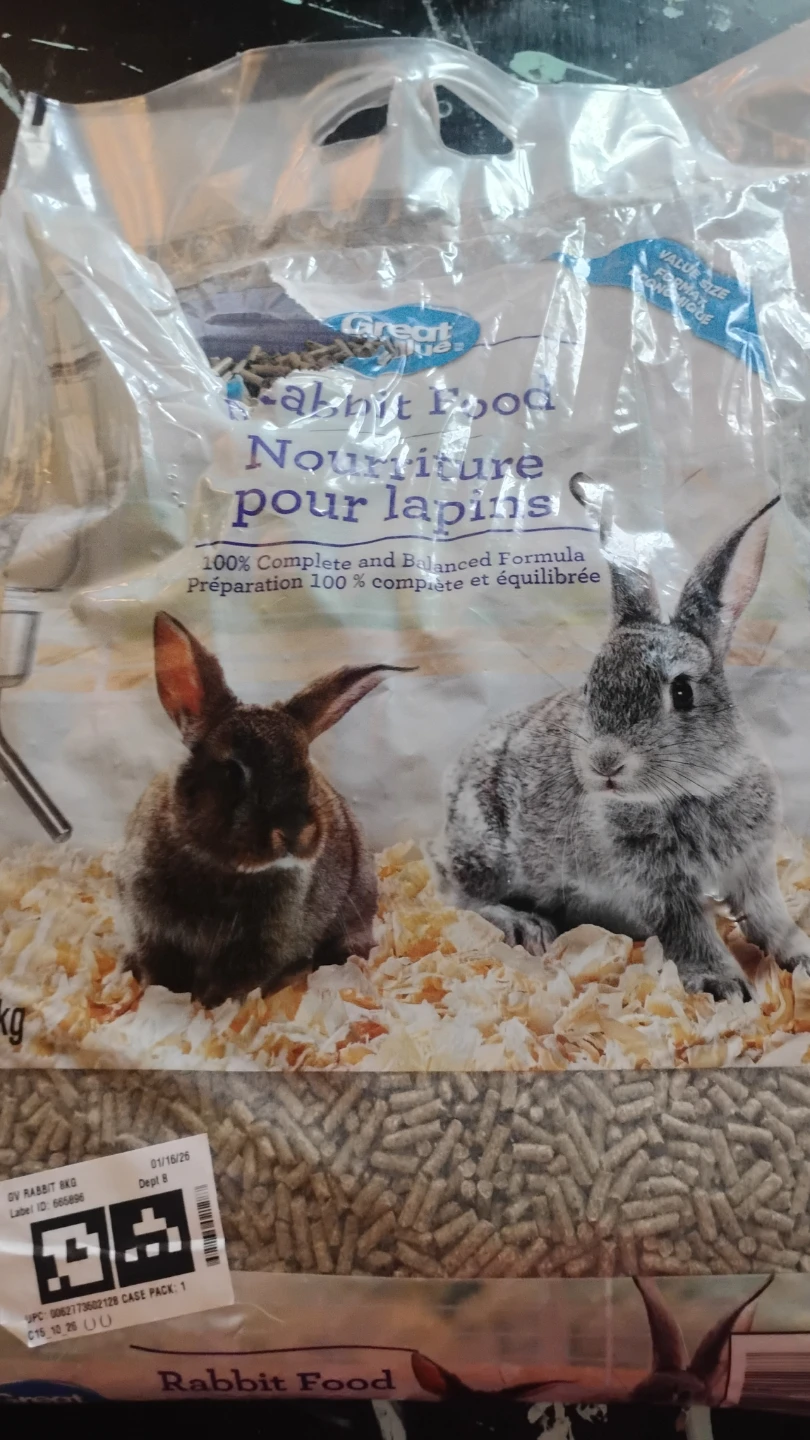 Great Value Rabbit Food huge bag