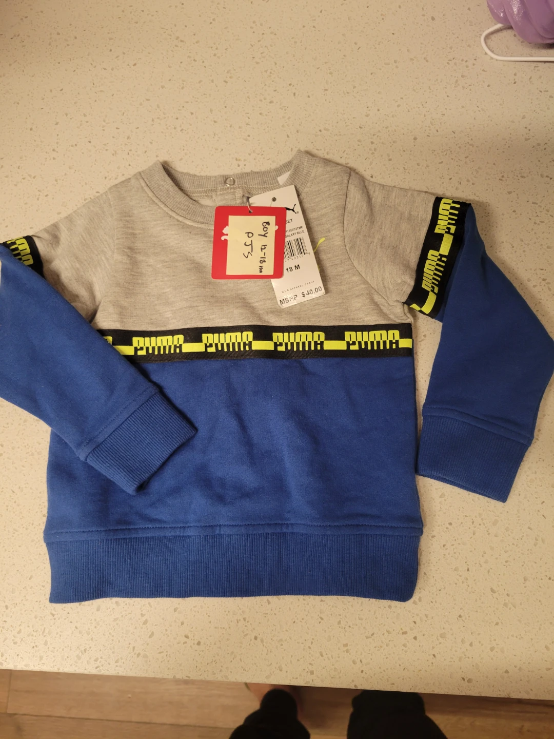 Puma Boys 18 Month Crewneck Sweatshirt