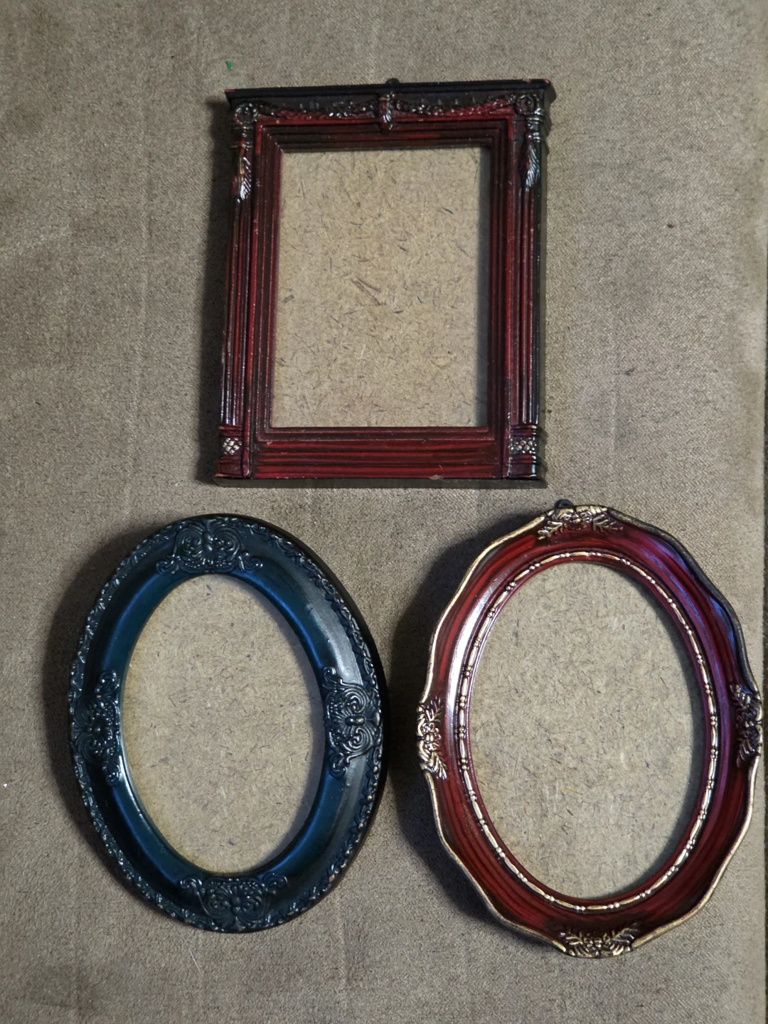 Set of 3 Miniature Victorian Style Frames 3 inch