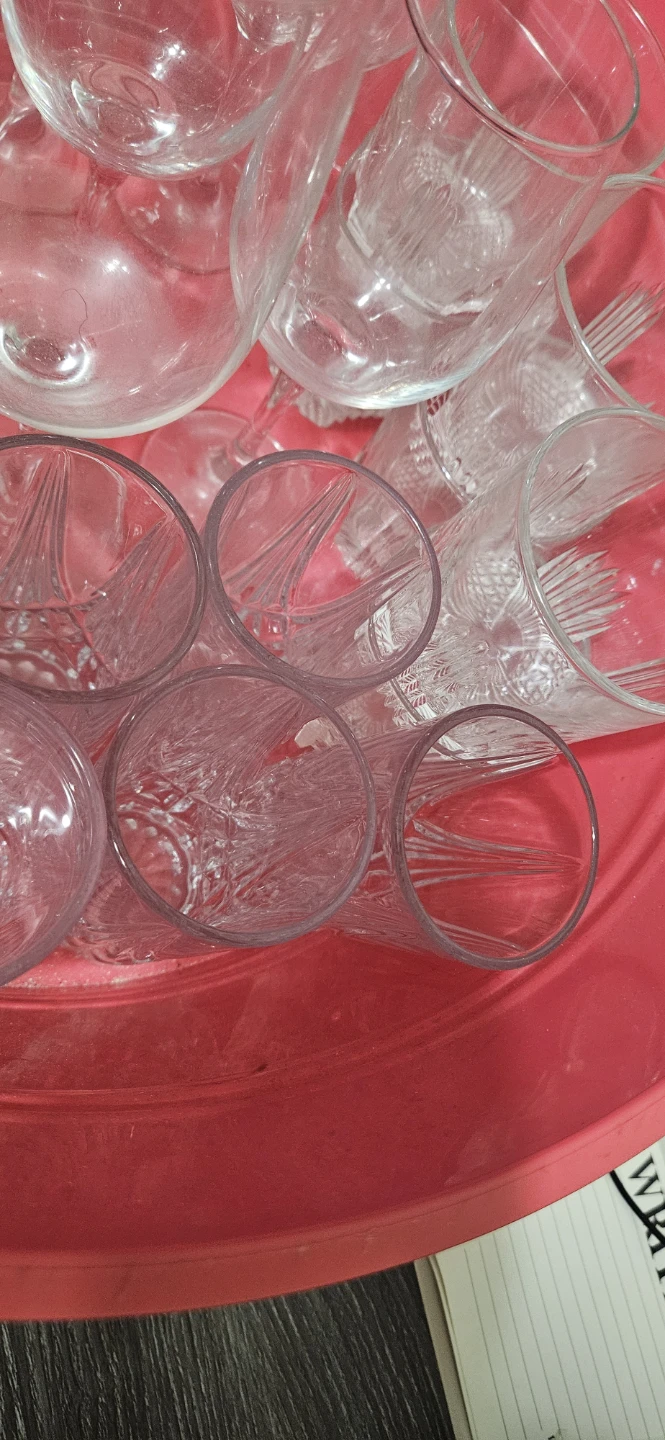 Assorted Clear Glass Wine Glasses and Tumblers - photo 2