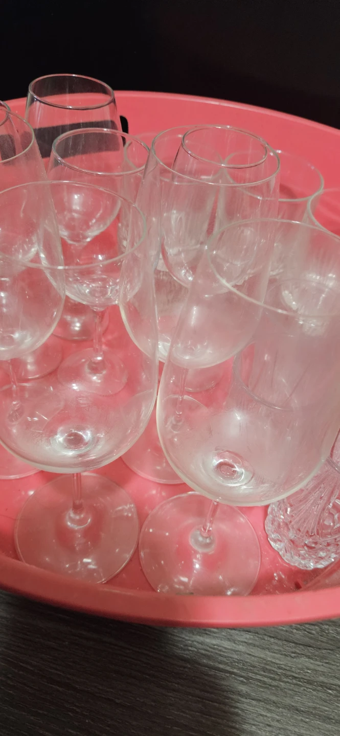 Assorted Clear Glass Wine Glasses and Tumblers - photo 3