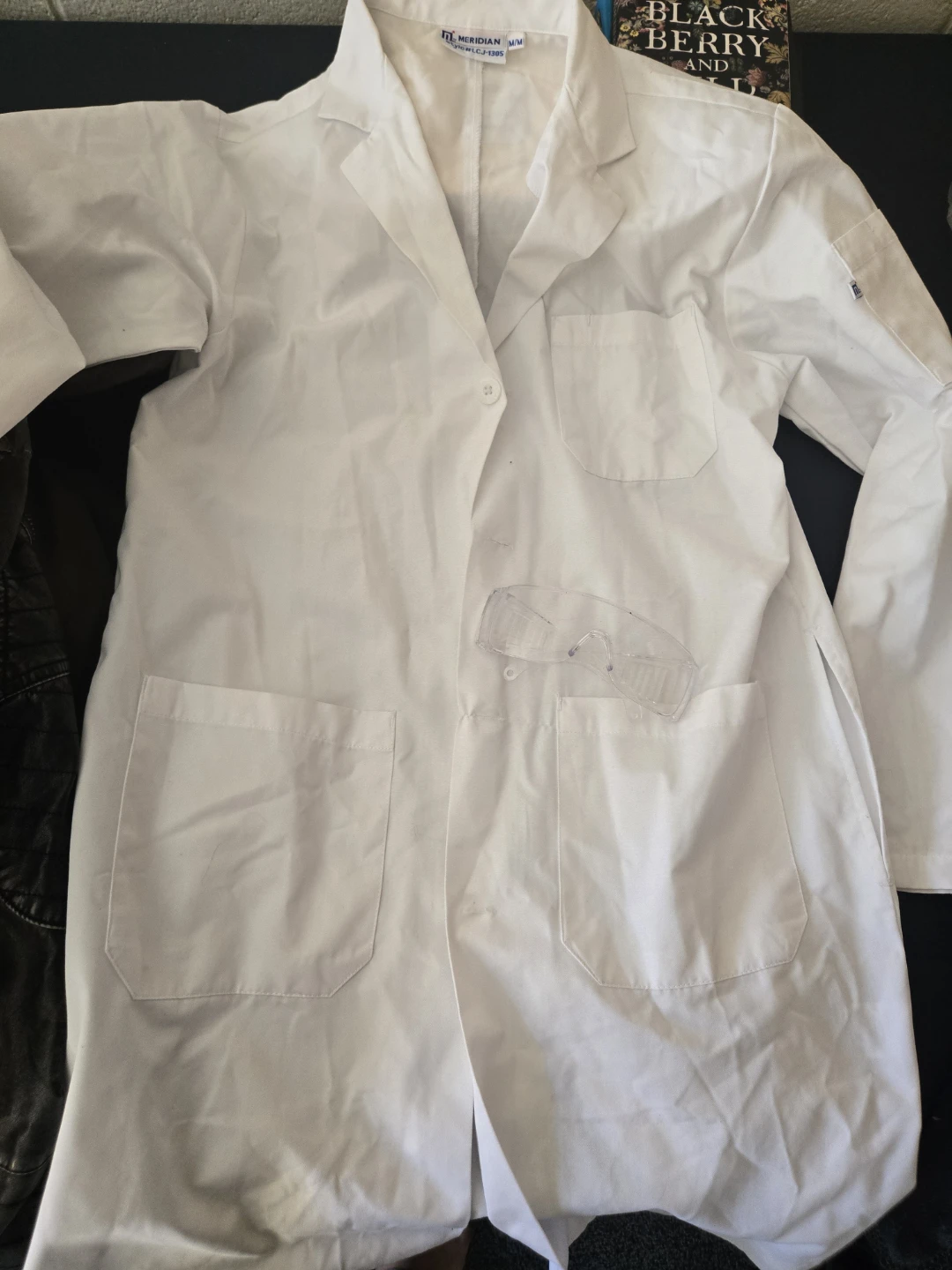 Lab coat and eye protection medium sized