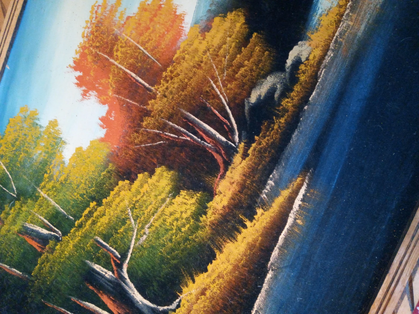 Original Landscape Painting in Wooden Frame - photo 2