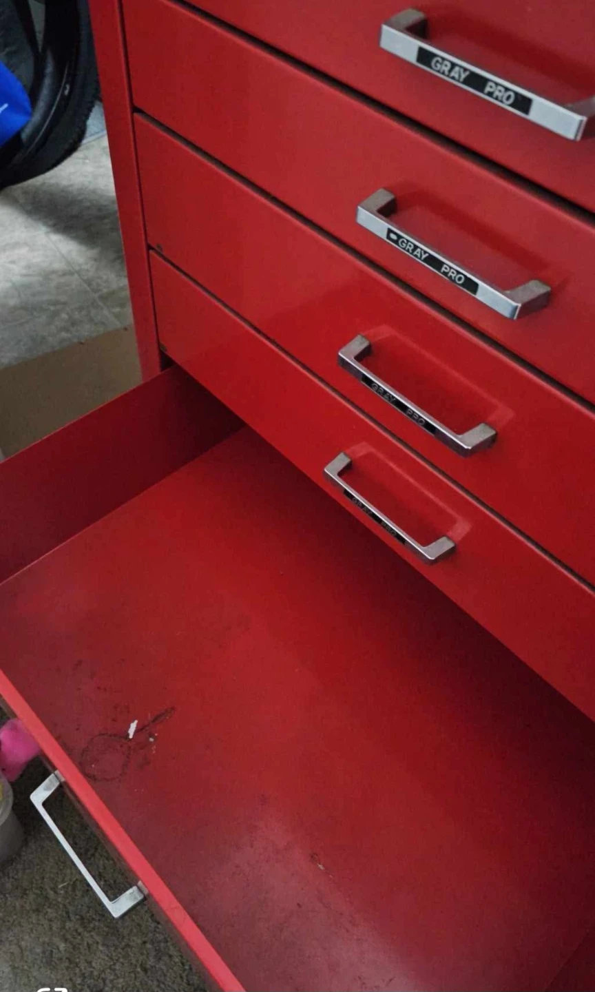 Gray Tools PRO Series Roller Cabinet, 11 Drawers, Red - photo 5