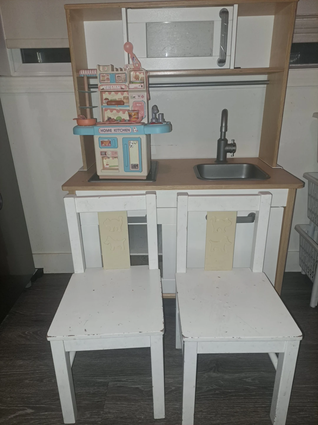 Kids Play Kitchen with Chairs
