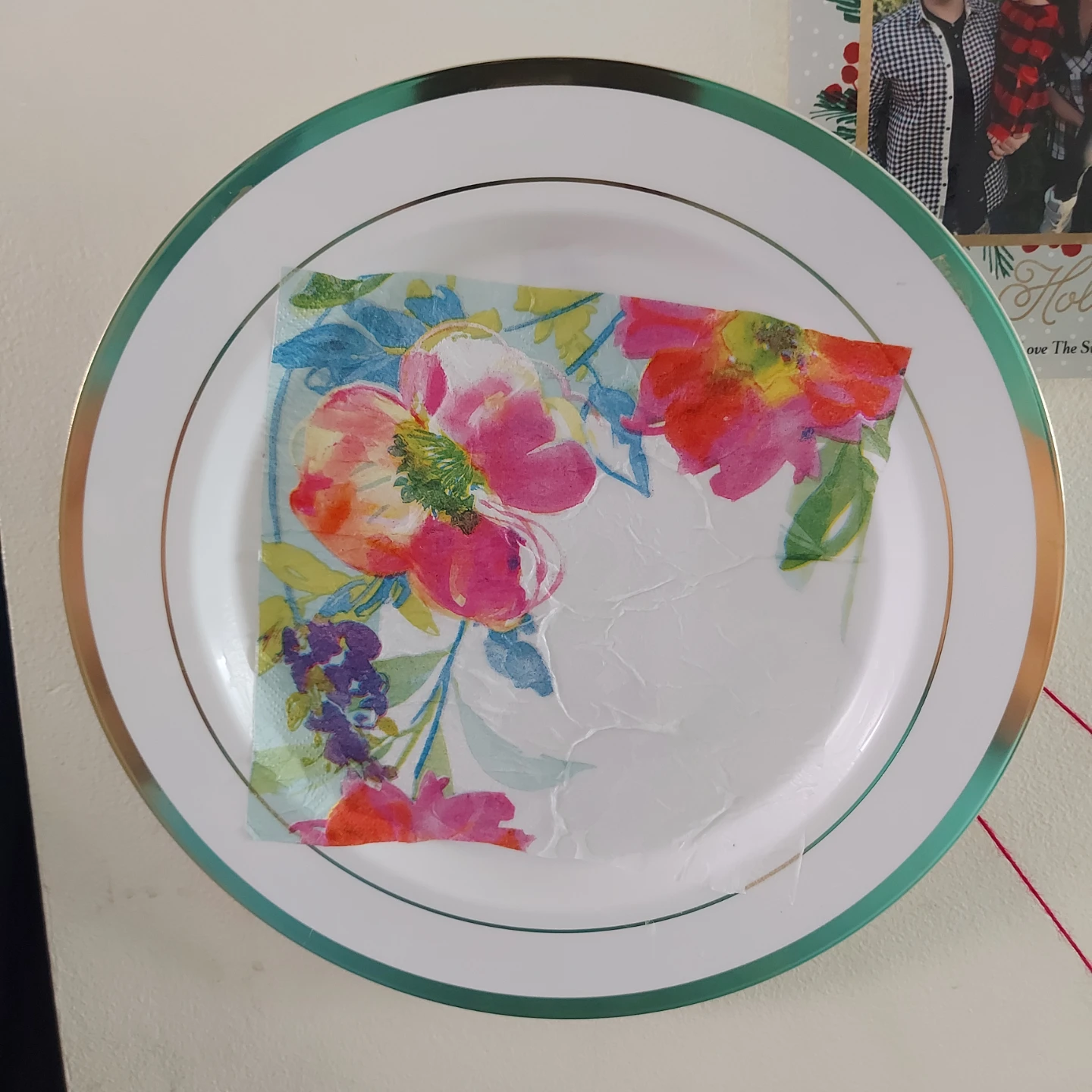 Floral Napkin Plate