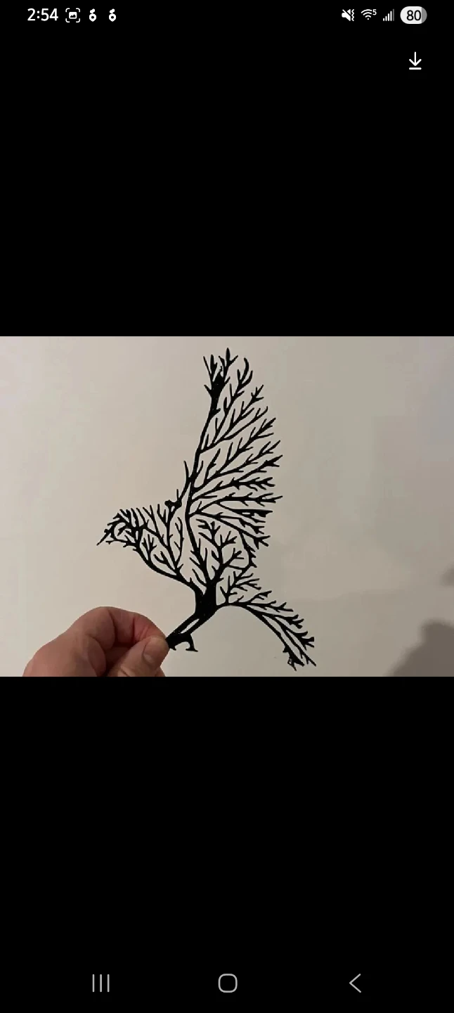Black Bird Tree Plastic Wall Art