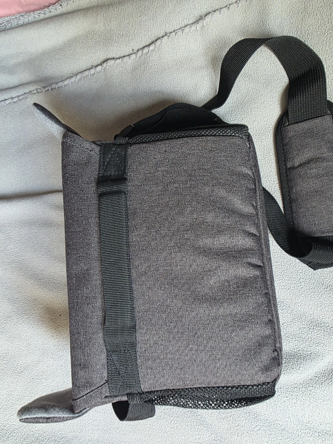 Grey Camera Bag with Adjustable Strap