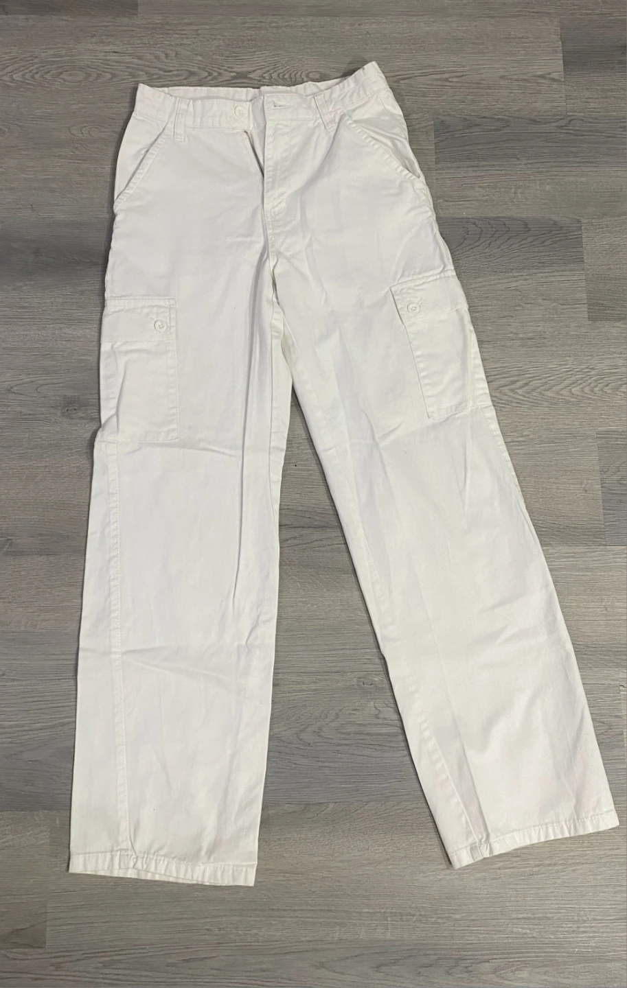 Women's White Cargo Pants
