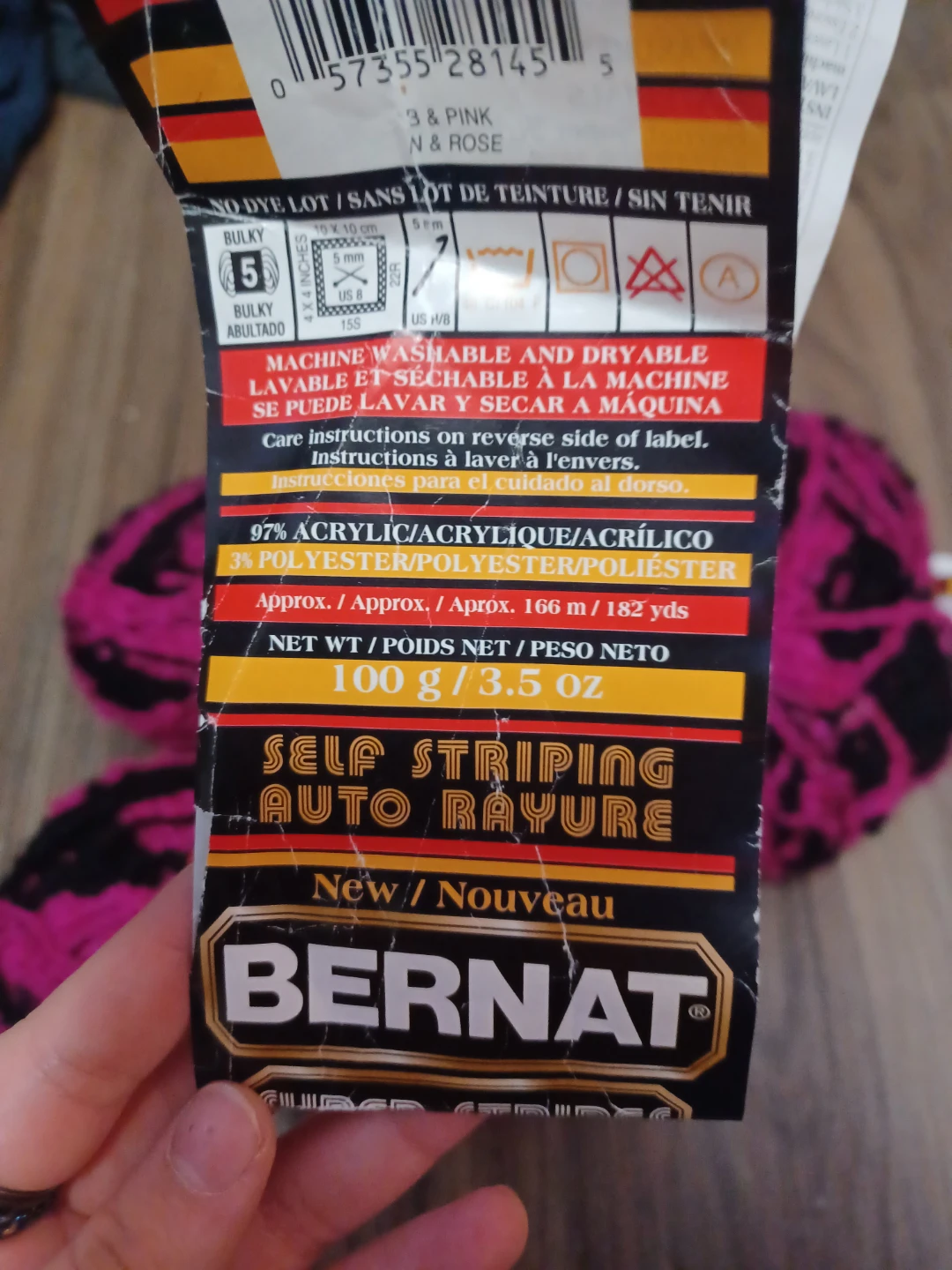 Bernat Super Stripes Self Striping Yarn - 3 balls - photo 2
