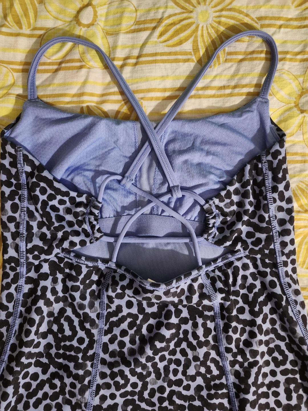 purple and black polkadot lululemon tank top - photo 5
