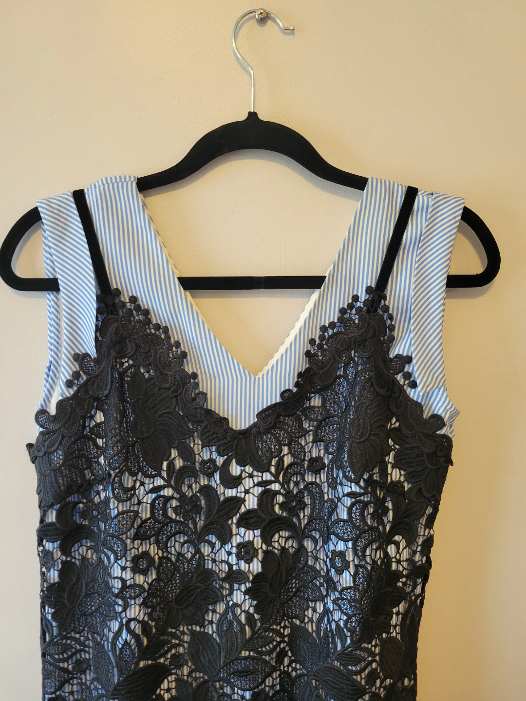 Black Lace Overlay Dress