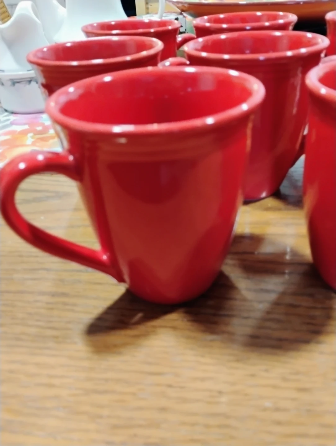 Set of 8 Red Oneida Culinaria Mugs - photo 3
