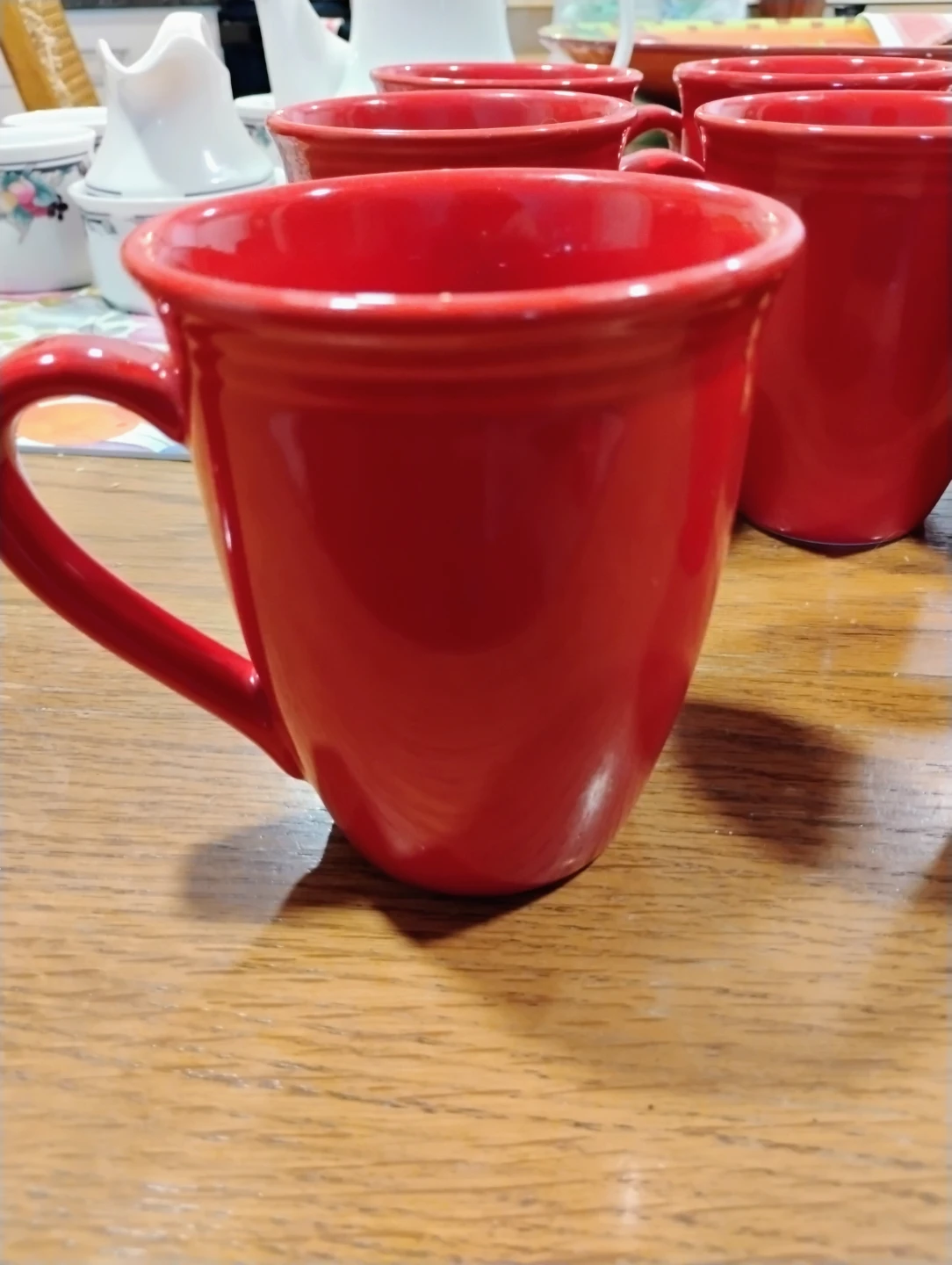 Set of 8 Red Oneida Culinaria Mugs - photo 4