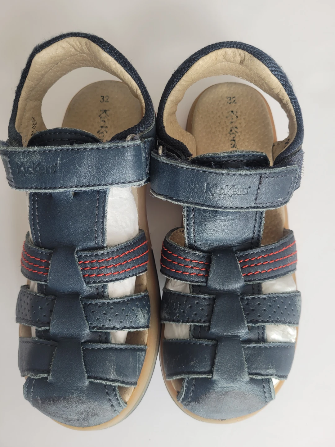 Kickers Blue Leather Sandals Size 32