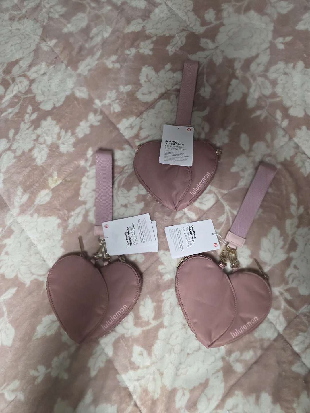 Lululemon Dual Pouch Wristlet - Pink Heart - photo 2