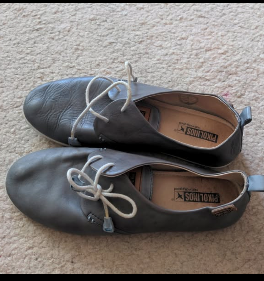 Pikolinos Dark Grey Leather Shoes Size 40