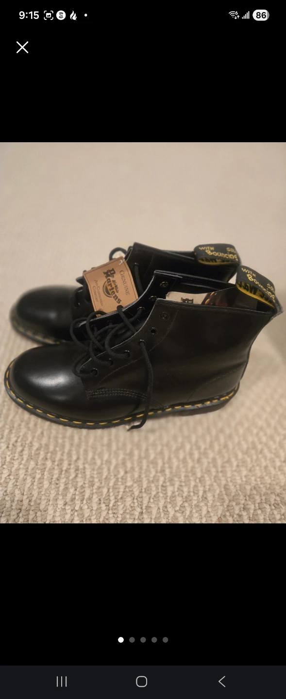 Dr. Martens Black Leather Boots sz 11 Men