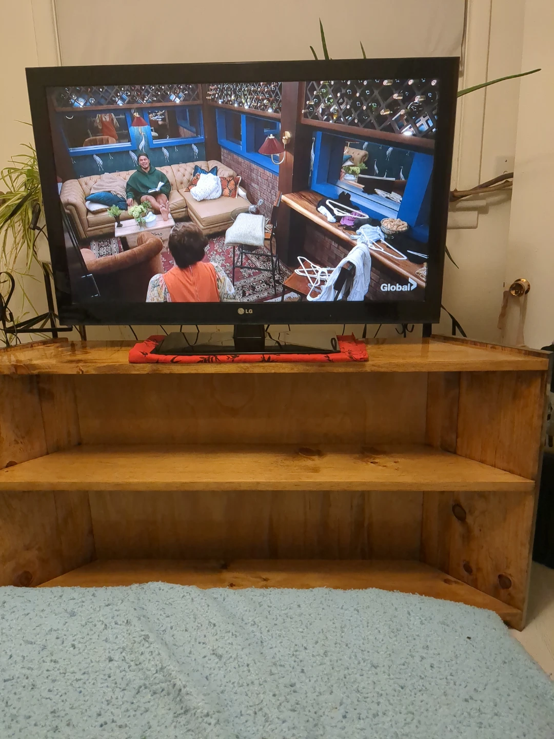 Handcrafted Wooden Tv stand/ bookshelf