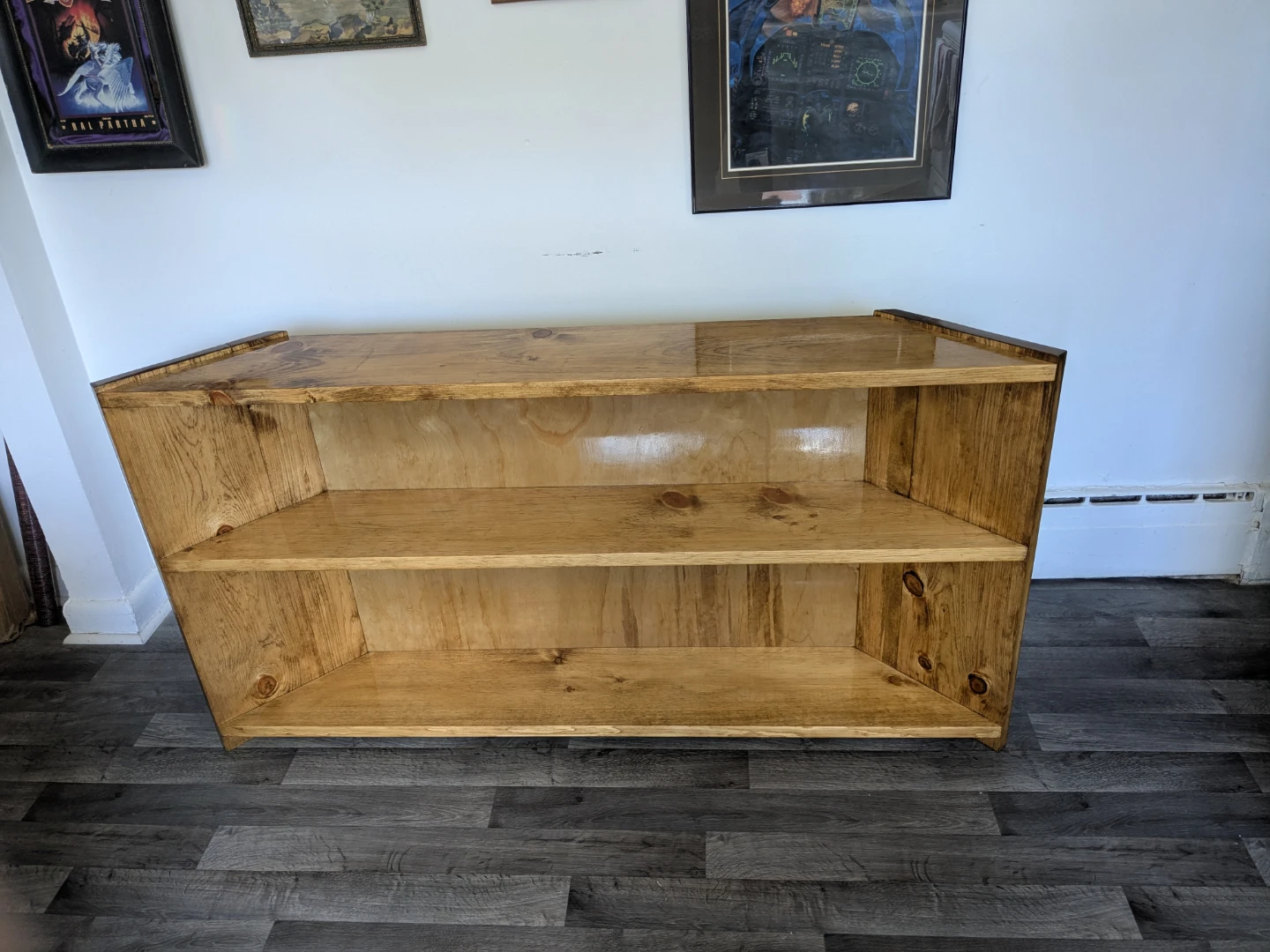 Handcrafted Wooden Tv stand/ bookshelf - photo 2
