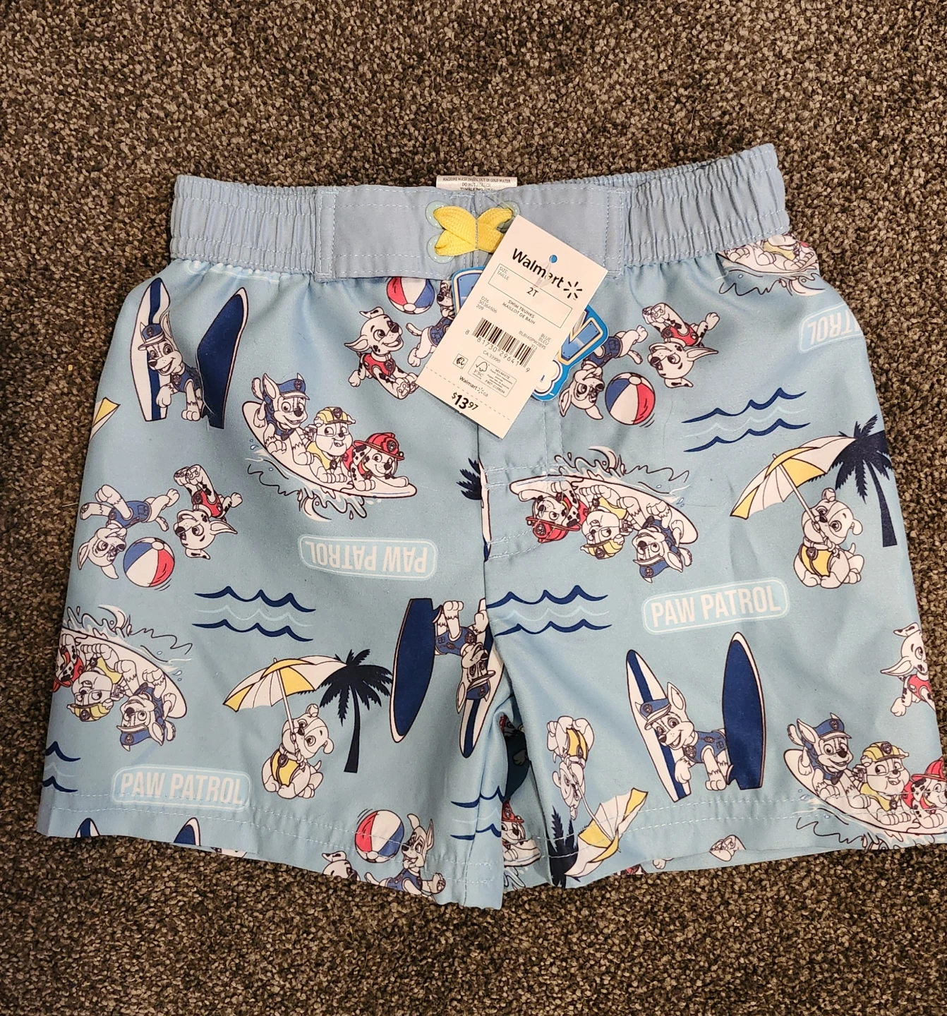 Paw Patrol Swim Trunks Size 2T & 3T