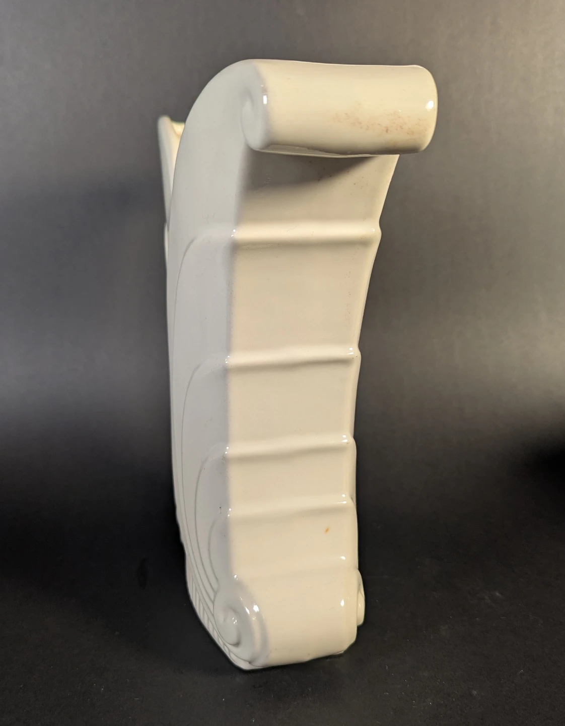 Abingdon Cream Ceramic Art Deco Vase - photo 3