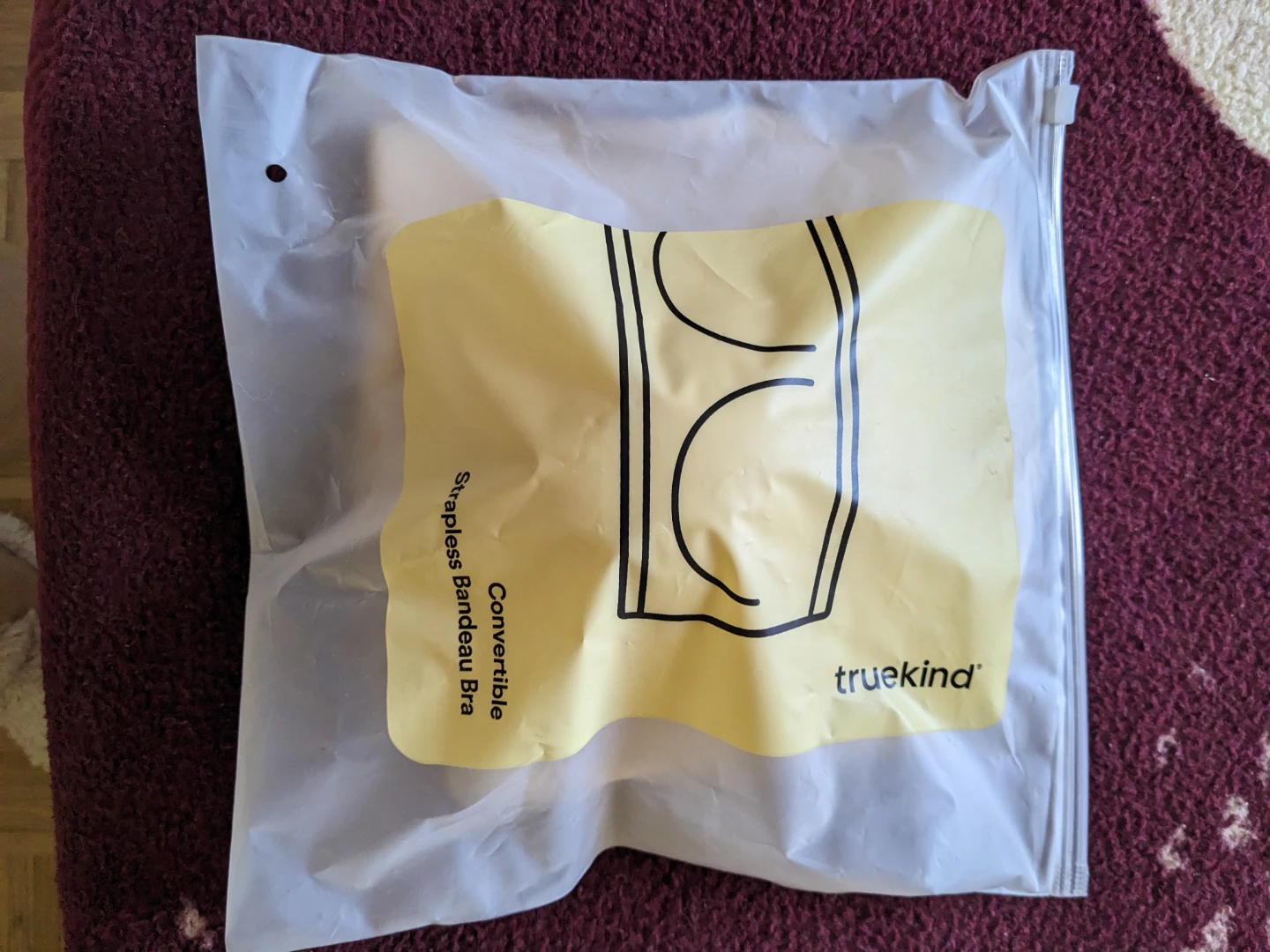 Truekind Convertible Strapless Bandeau Bra - Beige, Size 2XL