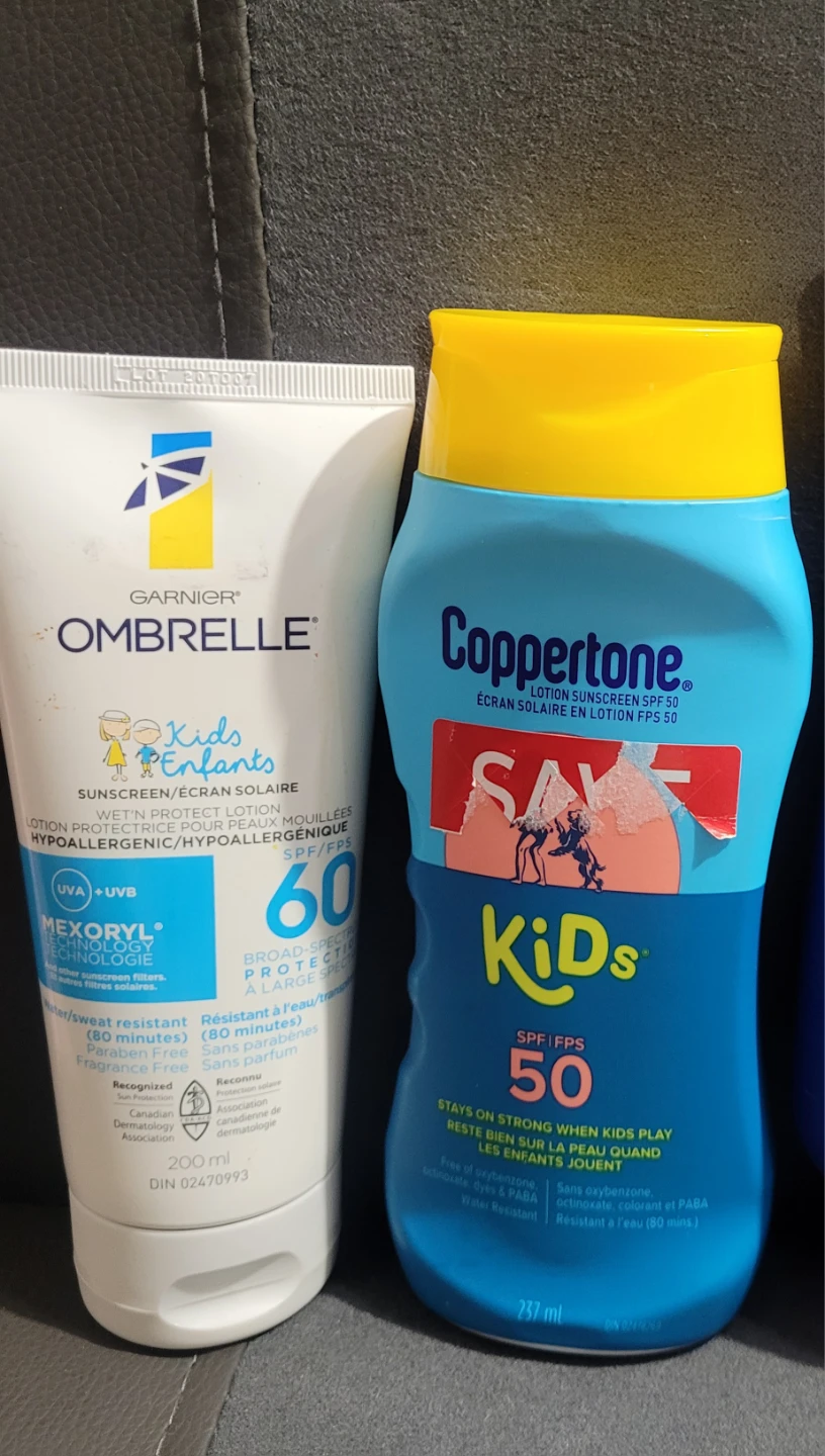 Garnier Ombrelle  & Coppertone  SPF 60 & SPF 50