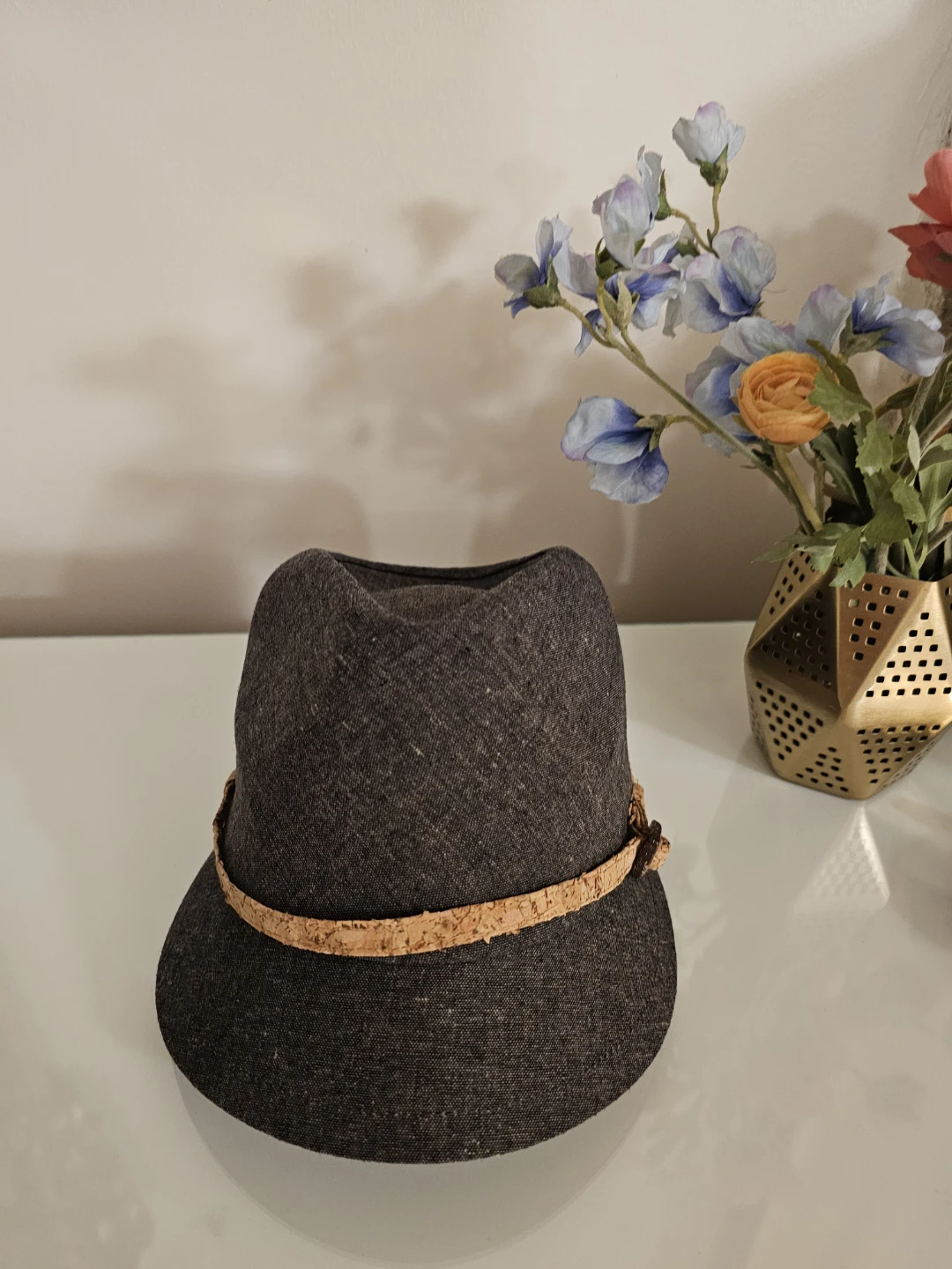 Charcoal Grey Hat with Cork Band - photo 3