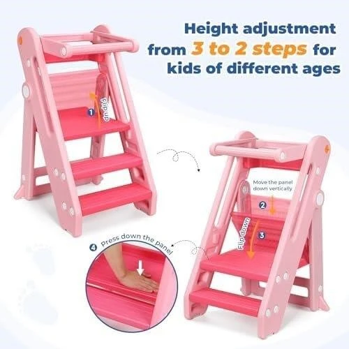 Adjustable kids 3 step stool- New