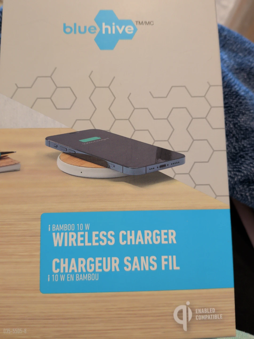 Blue Hive Bamboo 10W Wireless Charger