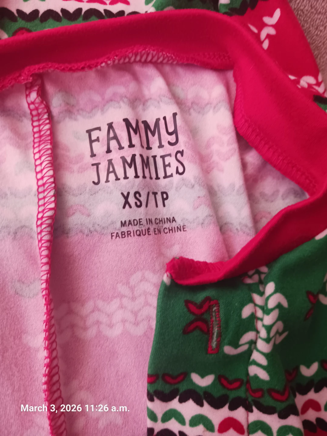 Fammy Jammies Sleepsuit Onesie - XL/TG - photo 2