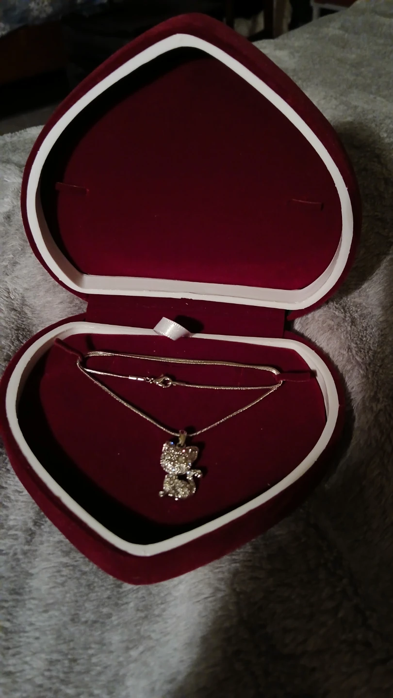 Sparkly Kitty Pendant Necklace