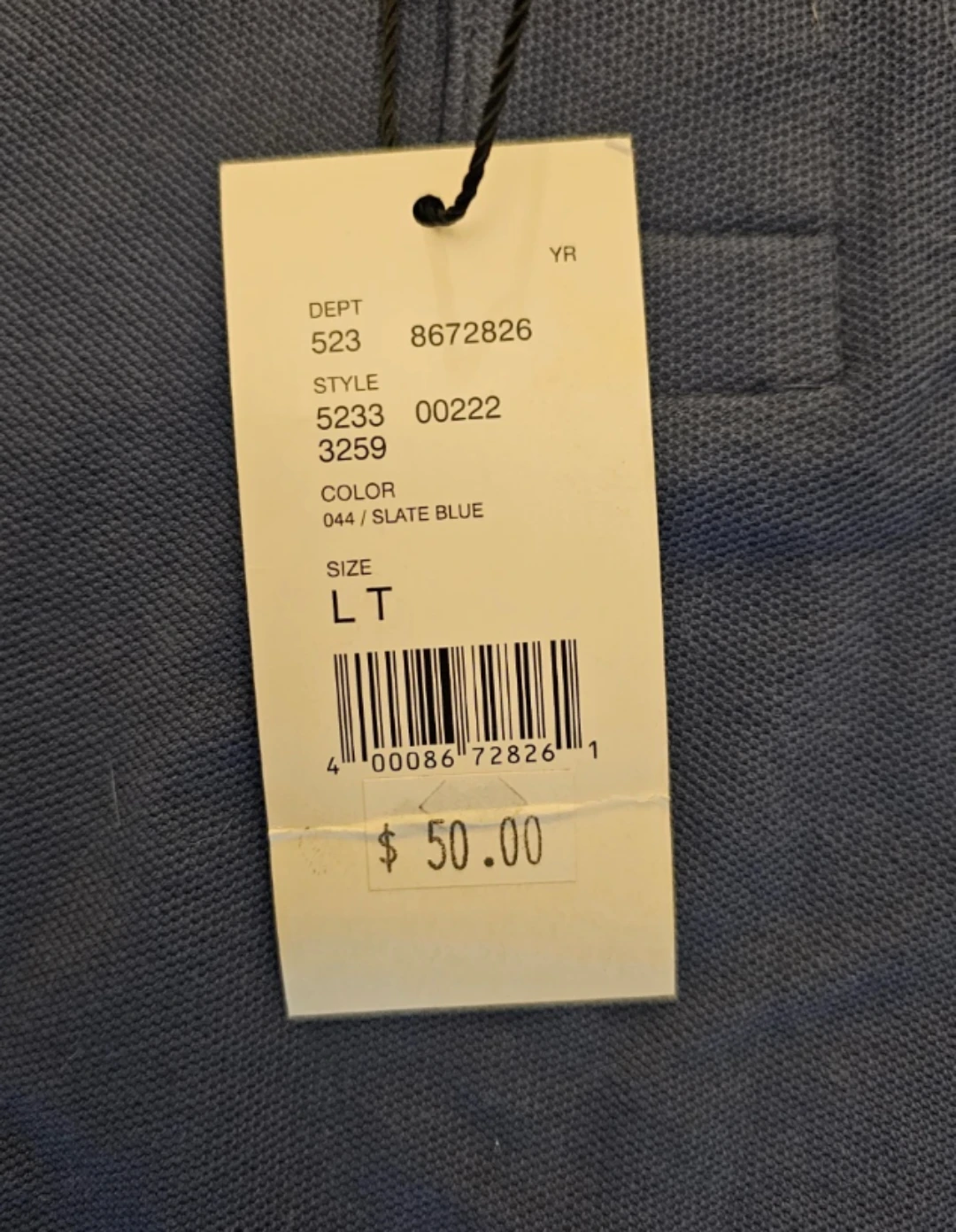 New Britches Men's LT Slate Blue 100% Combed Cotton Polo Shirt - photo 3