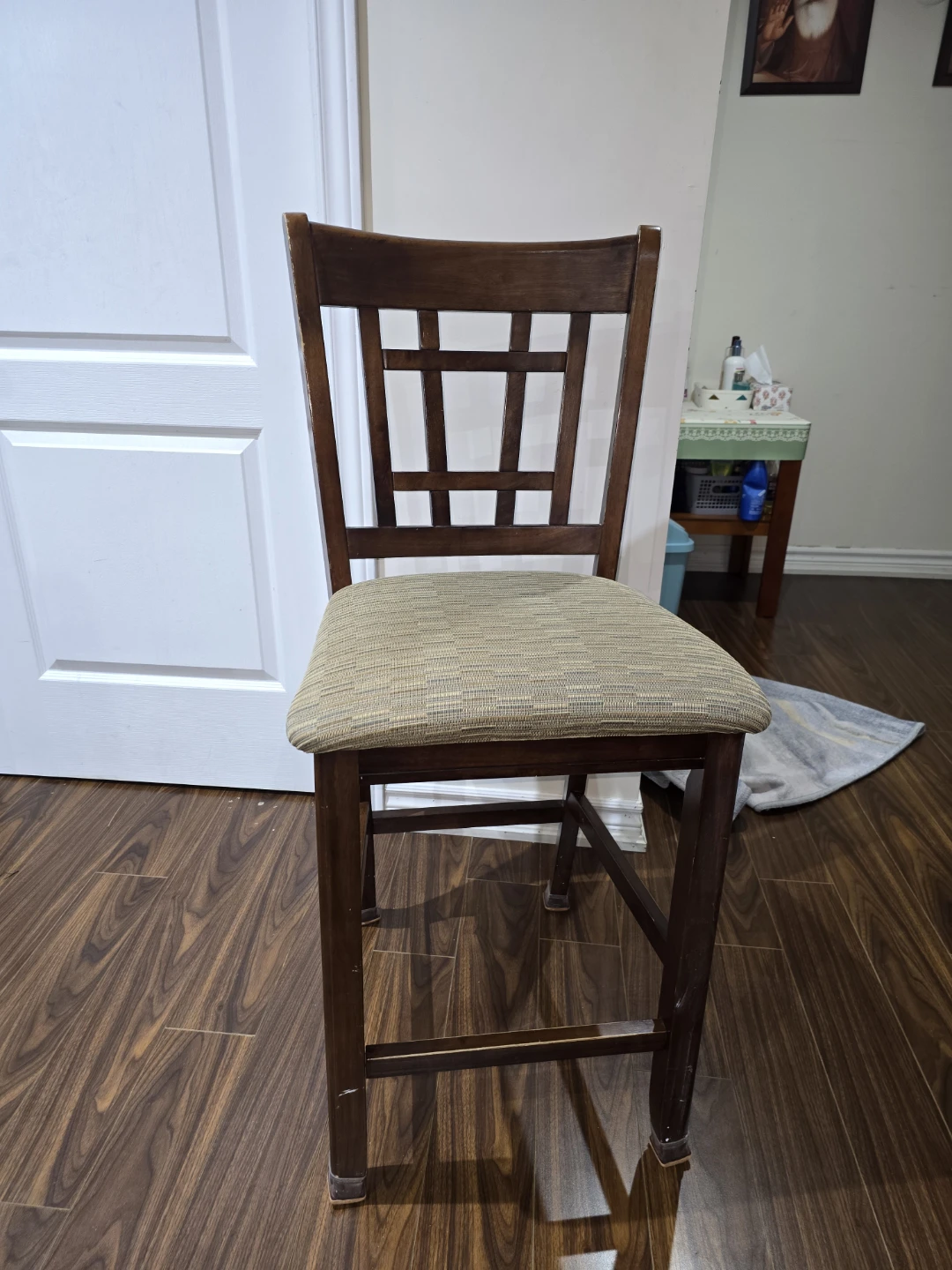 Wooden Counter Height Table and 6 Chairs Set