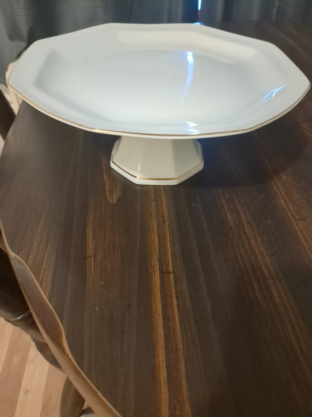 Monaco Toscany Gold Trim Porcelain Cake Stand - photo 4