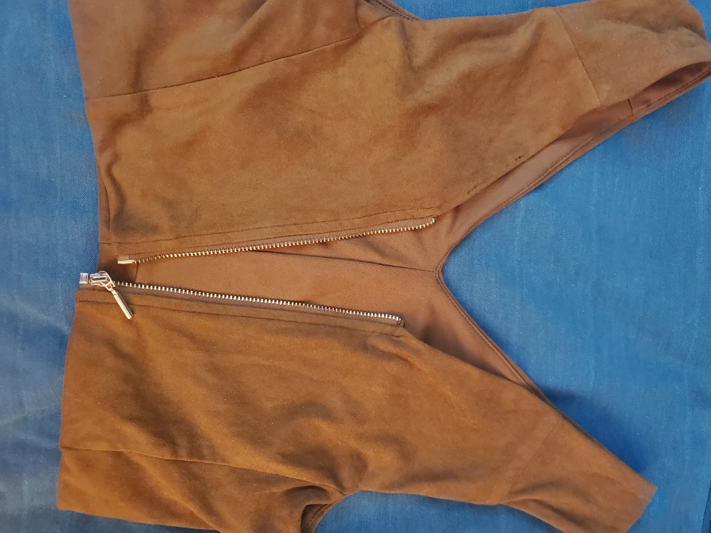 Dynamite S/P Brown Suede-Like Zip-Up Vest - photo 3