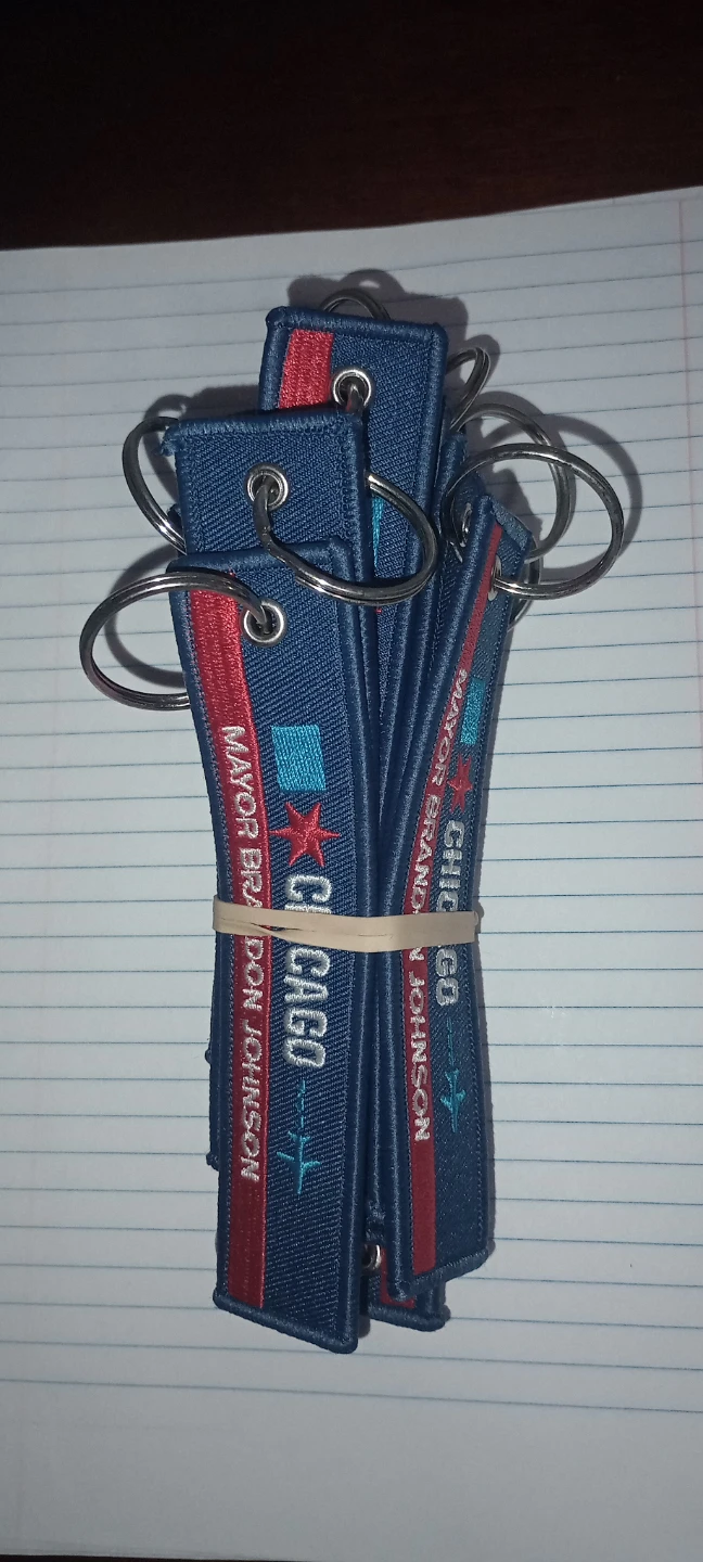 Chicago Mayor Brandon Johnson Keychain Fob - Lot of 13