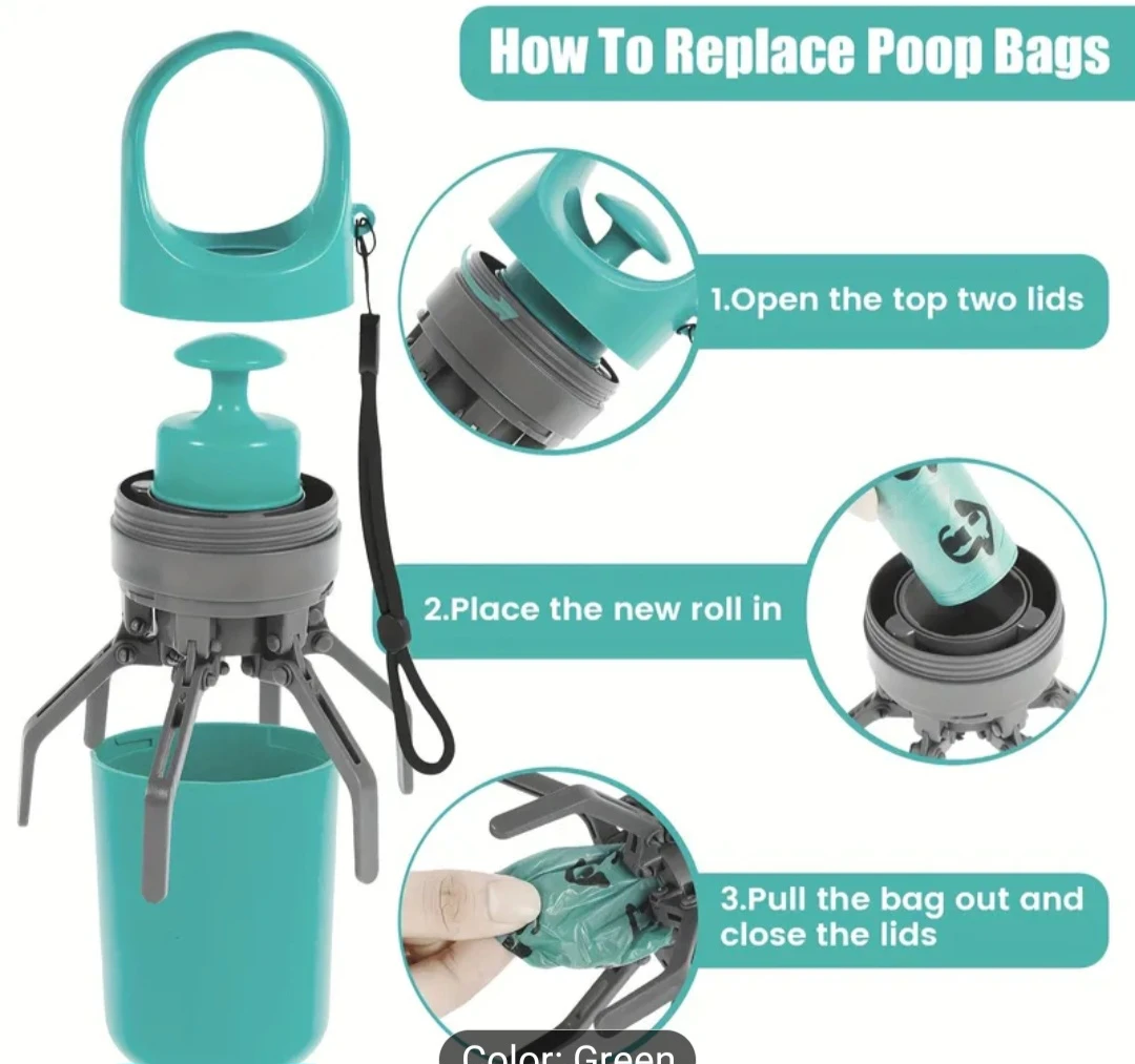 Dog Poop Bag Dispenser with Claw - photo 2
