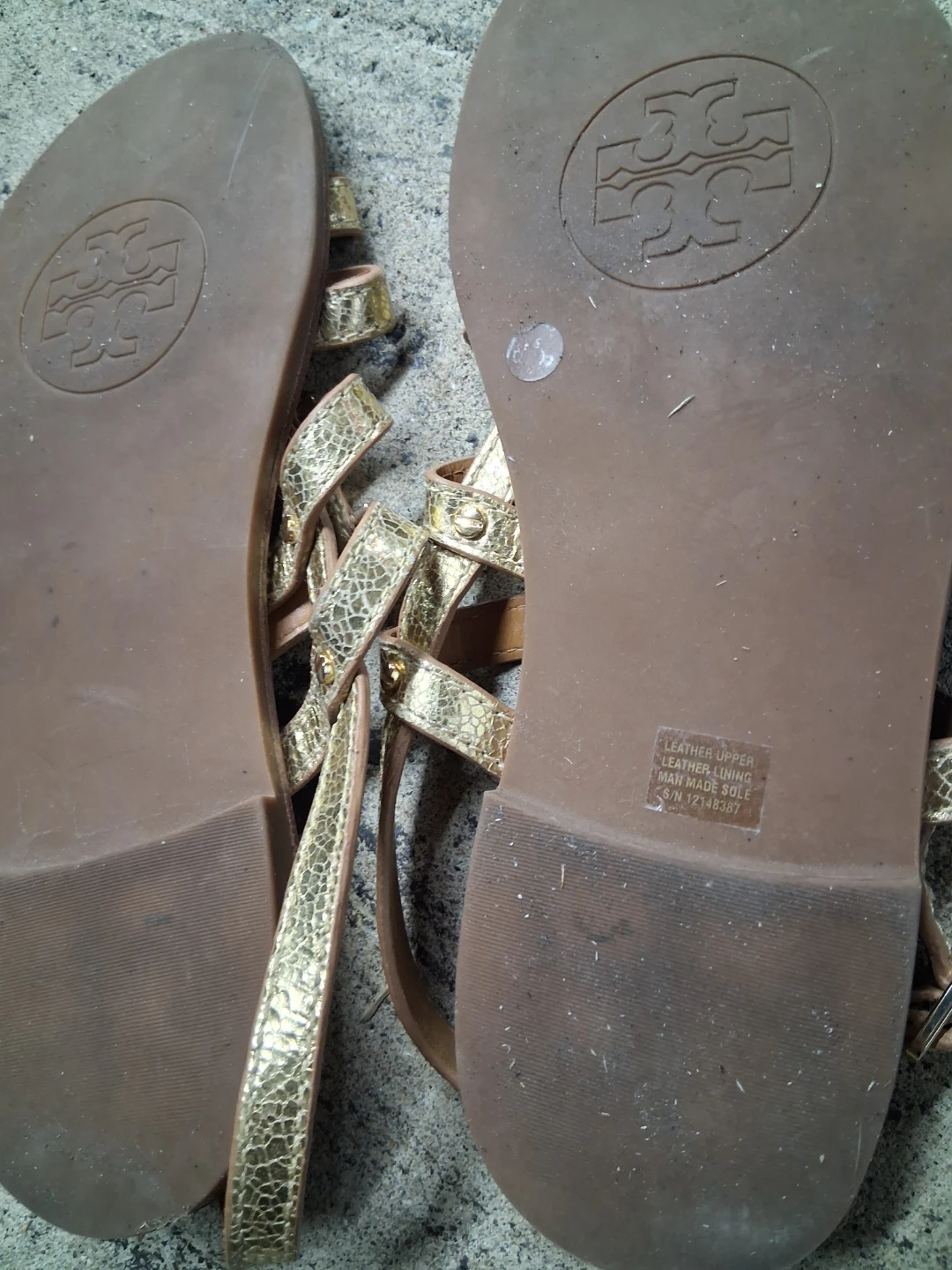 Tory Burch Gold Leather Strappy Sandals - photo 3