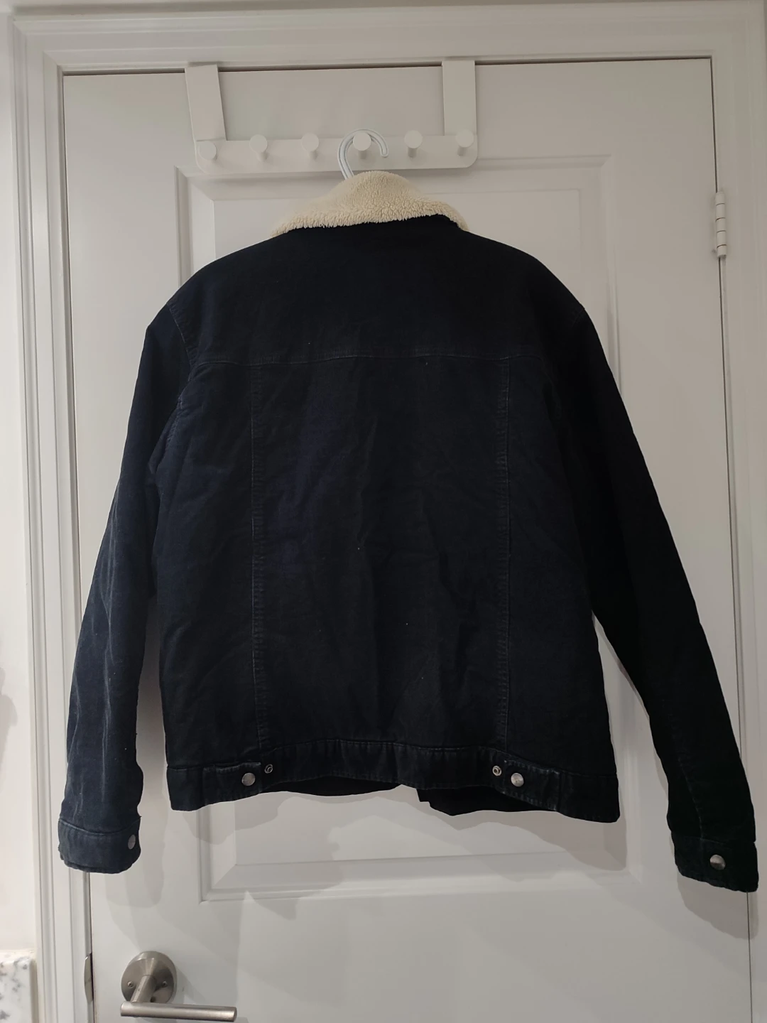 Black Sherpa Lined Denim Jacket - photo 3