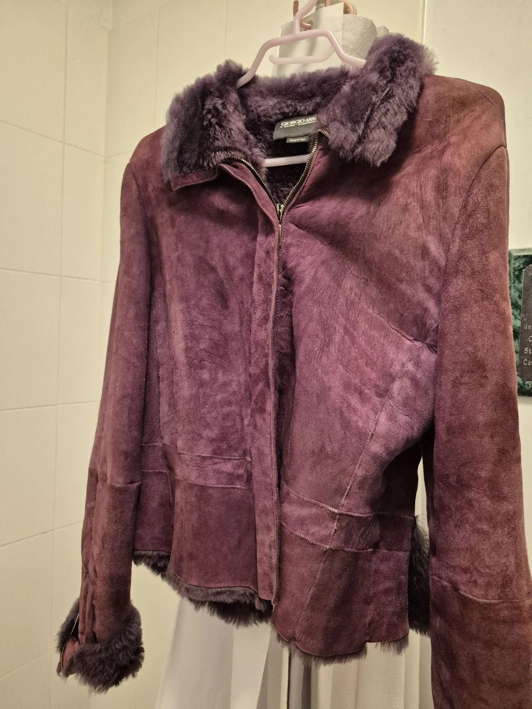 Giorgio Armani Suede and Fur Jacket