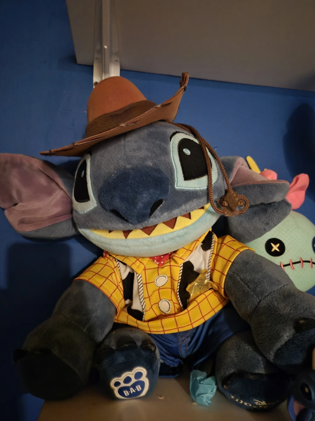 Build-A-Bear Stitch Plush Toy with Woody Costume